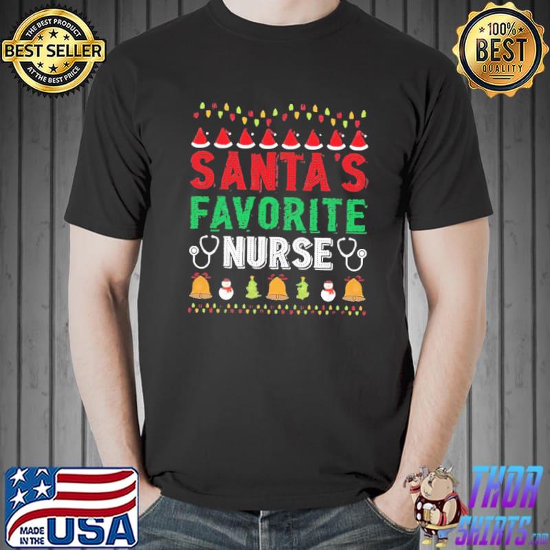 Nurse christmas santa's favorite ornament xmas holiday new design shirt