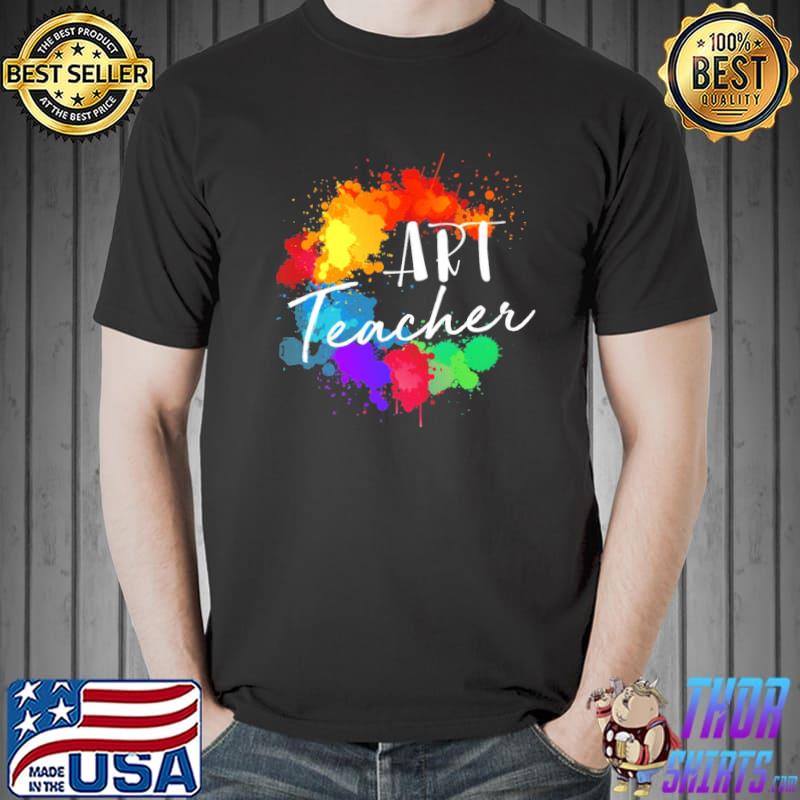 Paint art teacher christmas shirt