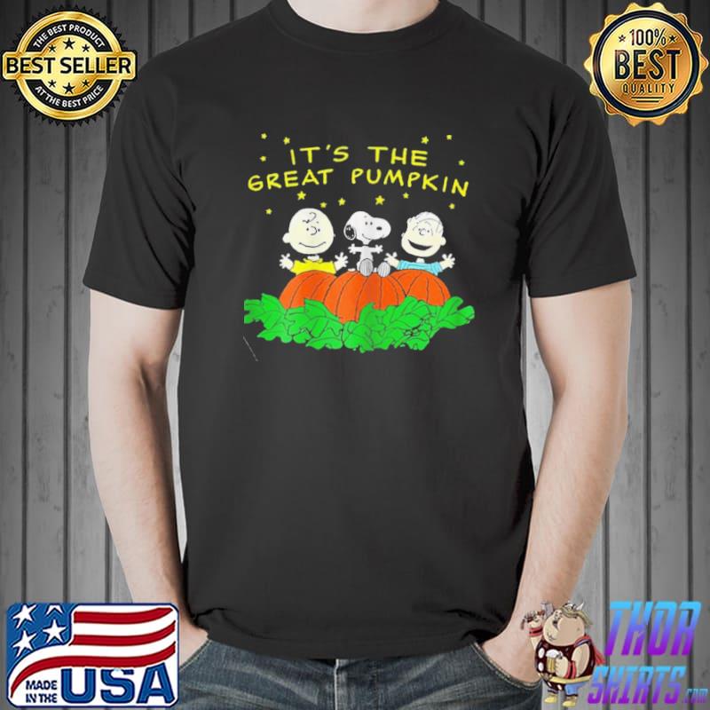 Peanuts halloween it's the great pumpkin Charlie brown halloween retro art shirt