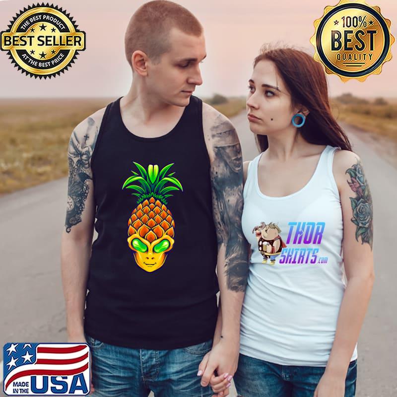 Pineapple Alien Head Summer Space Alien Lover T-Shirt Tank Top