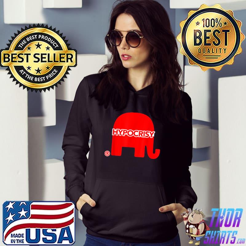 Red Hypocrisy Elephant Symbol T-Shirt Hoodie