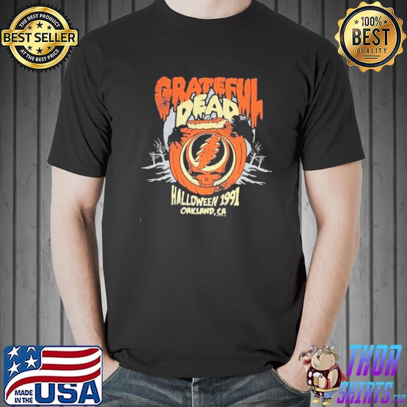 Ripple junction pumpkin adult grateful dead halloween retro art shirt