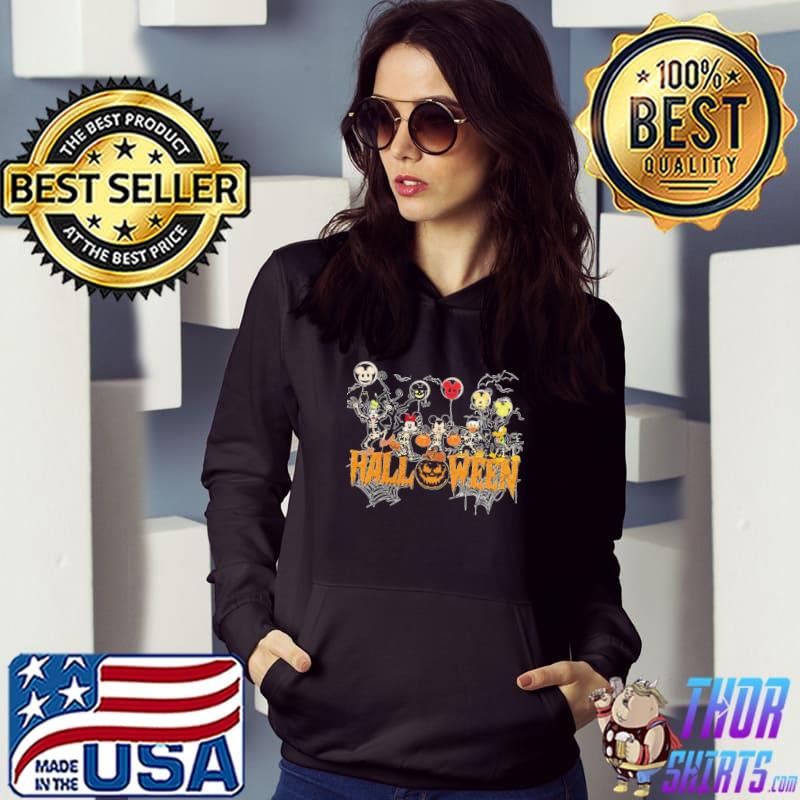Skeleton disney halloween retro art s Hoodie