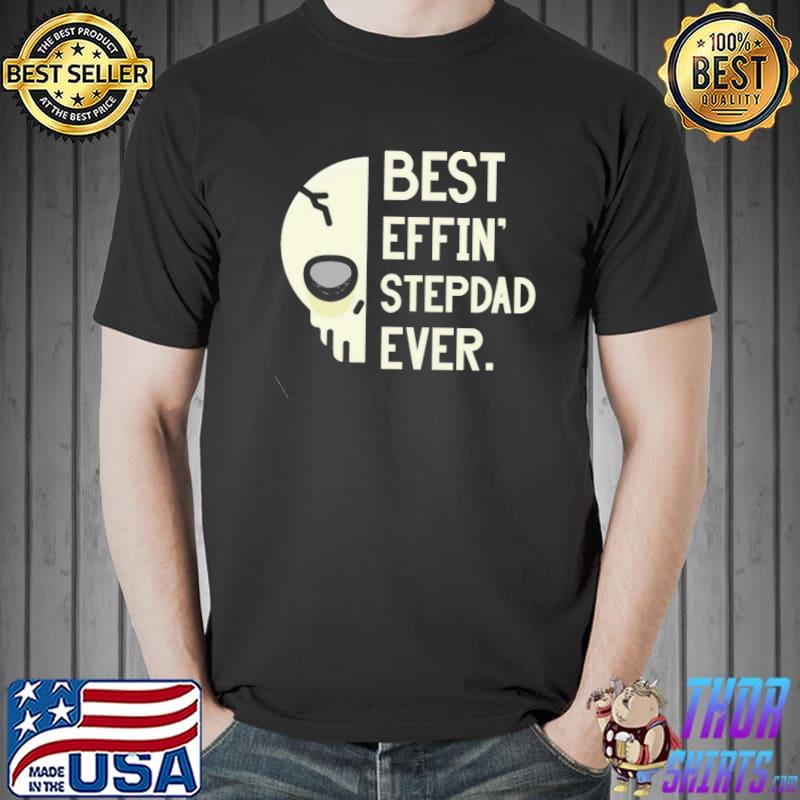 Skull best effin stepdad ever halloween stepdad retro art shirt
