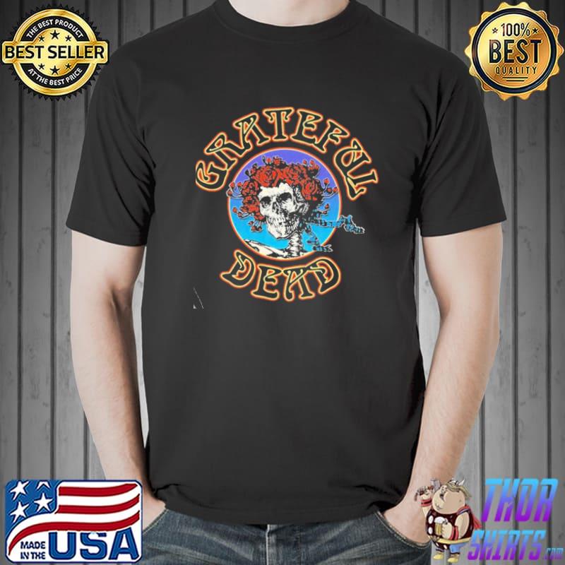 Skull halloween grateful dead retro art shirt