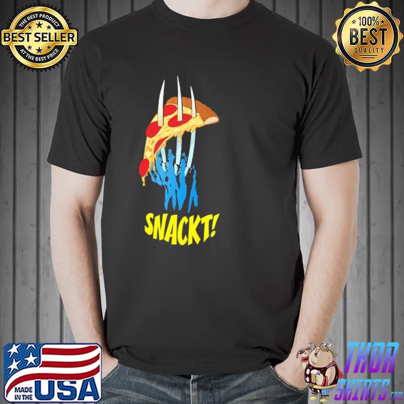 Snackt bub wolverine pizza shirt