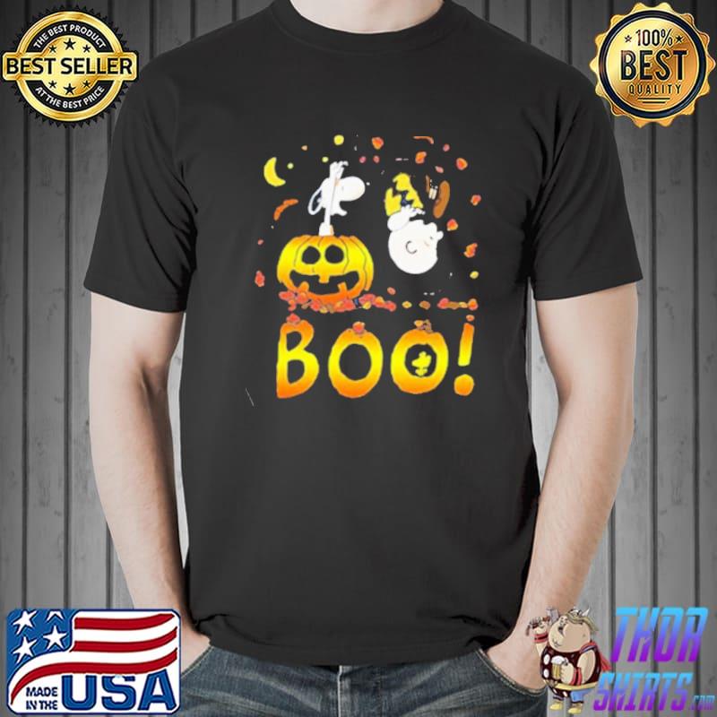 Snoopy and Charlie brown boo Charlie brown halloween retro art shirt