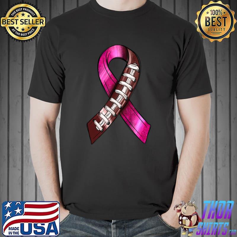 Tackle Football Pink Ribbon Breast Cancer Awareness T-Shirt