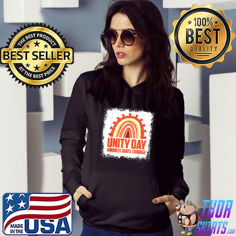 Unity Day Orange Kindness Takes Courage Unity Day Rainbow T-Shirt Hoodie