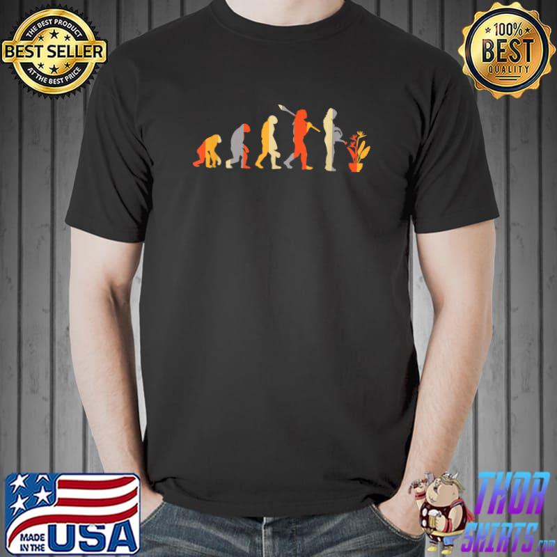 Vintage Strelizie Human Evolution Plant Gardener Gardening T-Shirt