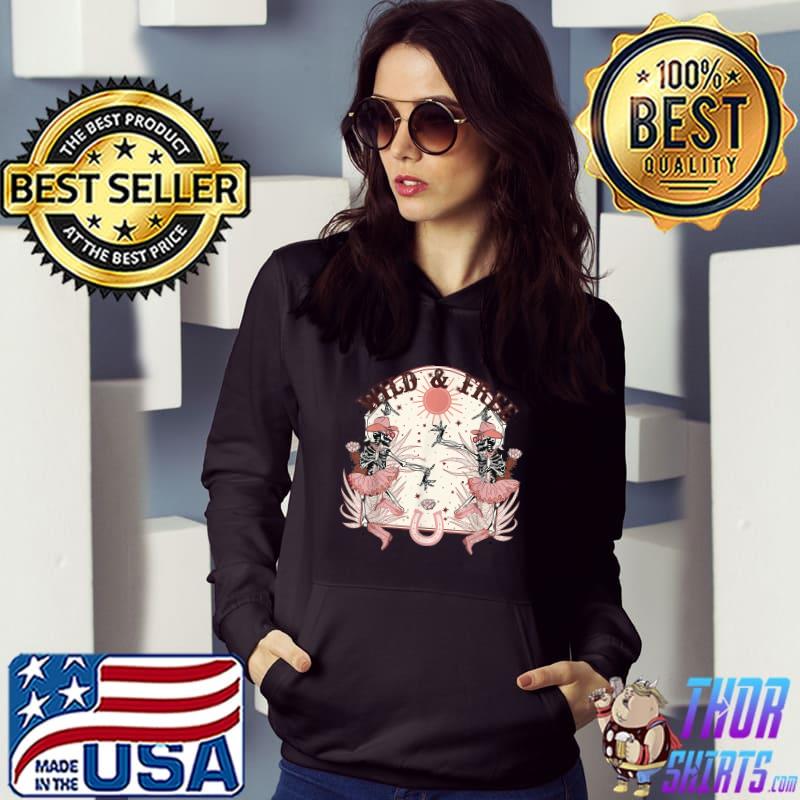 Wild And Free Western Cowgirl Skeleton Dance Little Girl T-Shirt Hoodie