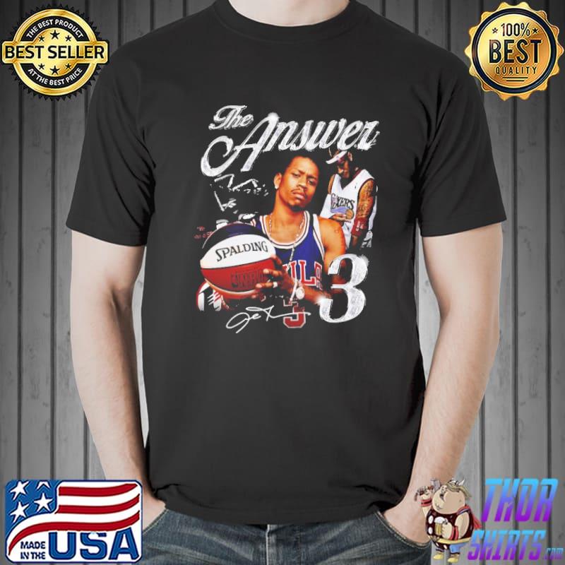 90s design number 3 allen iverson vintage diamond boy classic shirt