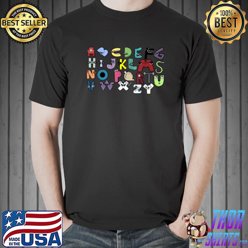 Alphabet Lore Costume For Matching Learning 26 Letters T-Shirt