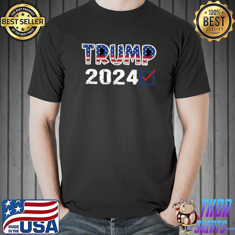 American Flag Trump 2024 Election T-Shirt