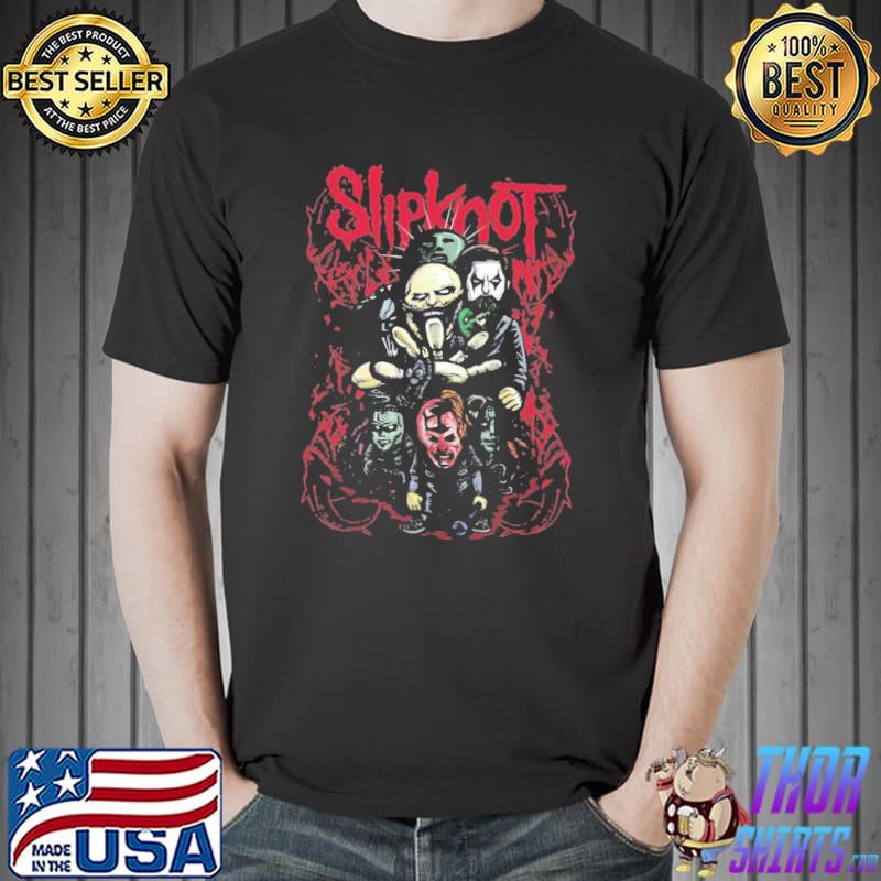 Animated band members the slipknot rock design shirt