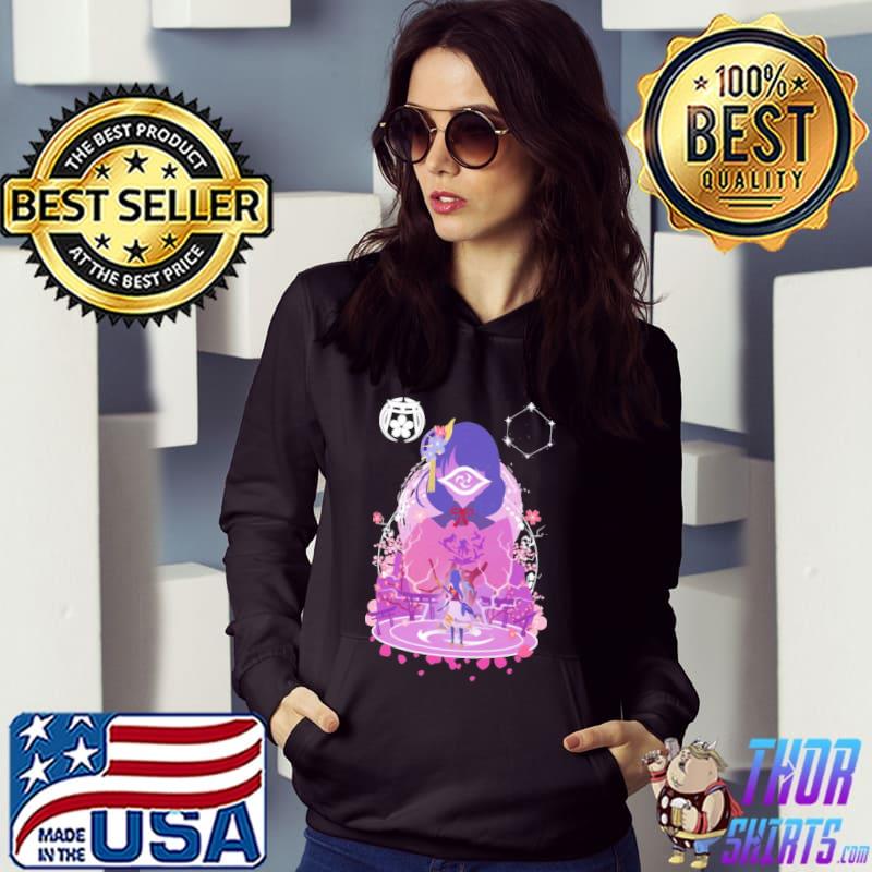Animation raiden shogun negative space genshin impact s Hoodie