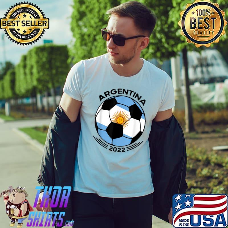 Argentina 2022 Soccer Ball Flag Jersey Symbol Argentinian Football T-Shirt
