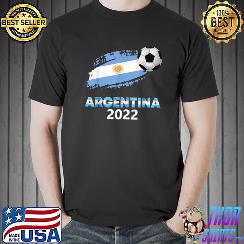 Argentina Soccer Ball Flag Jersey Argentinian Football T-Shirt