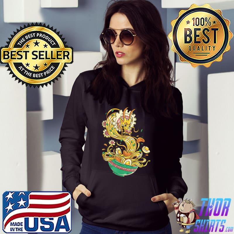 Asian Japanese Dishes Food Ramen Noodles Egg Ramentic Dragon T-Shirt Hoodie