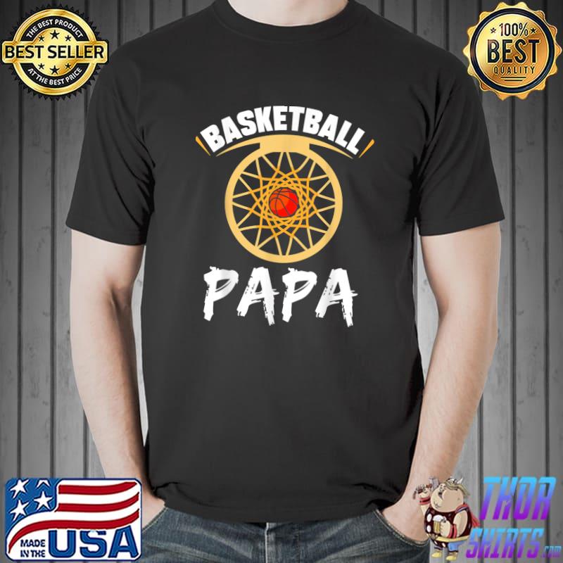 Basketball Papa Hobby Player Basketballer Lover Dad Father T-Shirt
