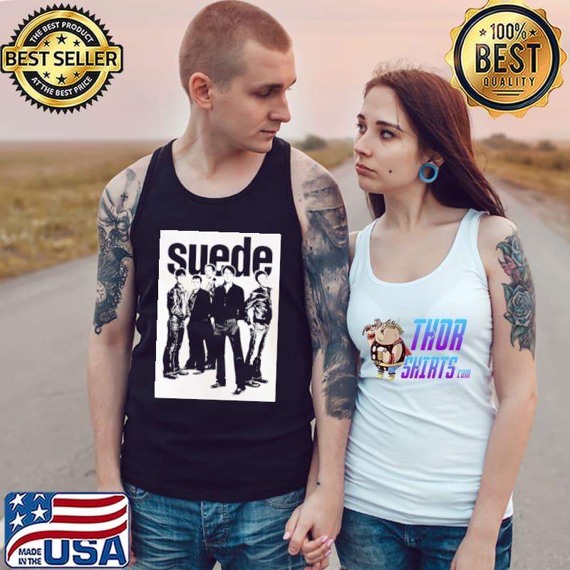 Black art suede band trending s Tank Top