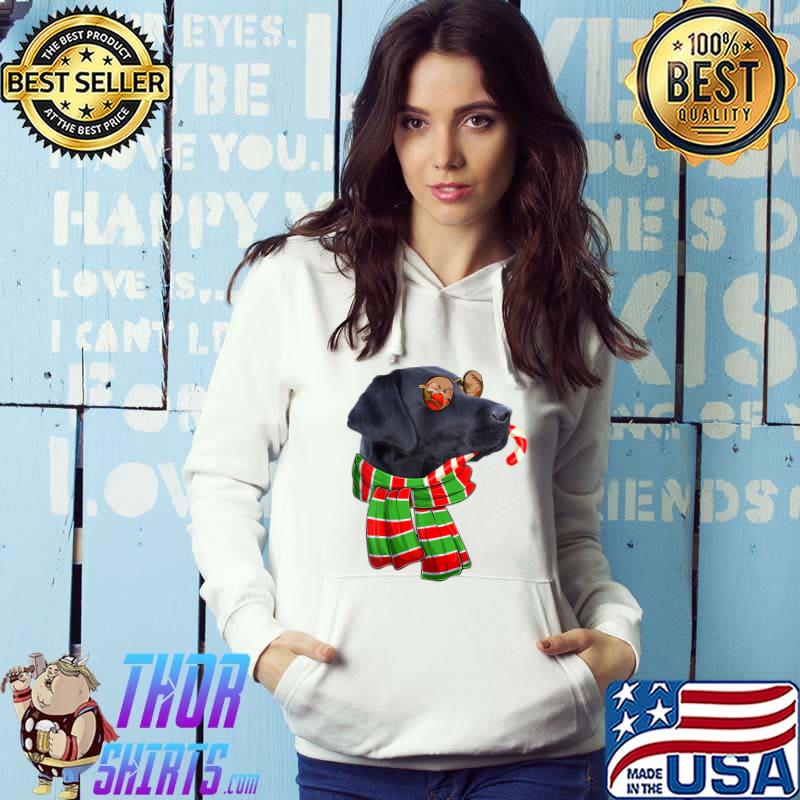Black Lab Labrador Dog Owners Christmas Xmas Holiday Party T-Shirt Hoodie