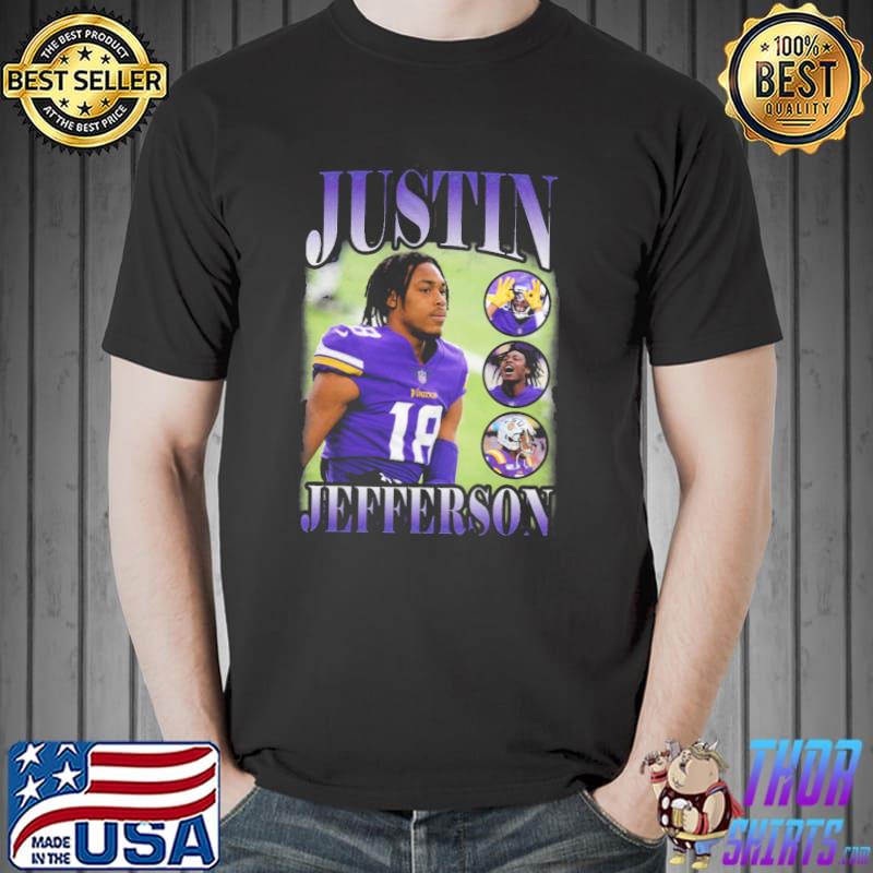 Bootleg justin jefferson college Football player sport shirt