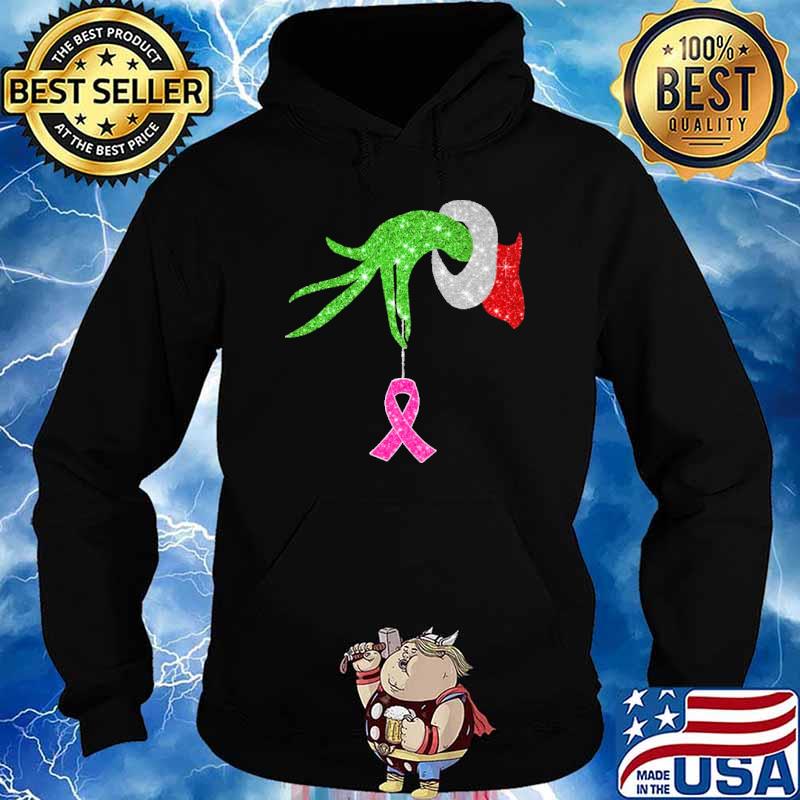 Breast Cancer Ribbon grinch Shirt Hoodie