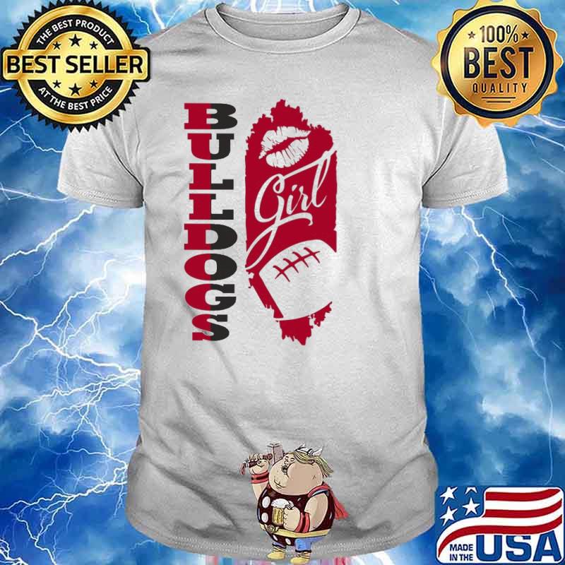 Bulldogs Girl Lip Baseball Shirt
