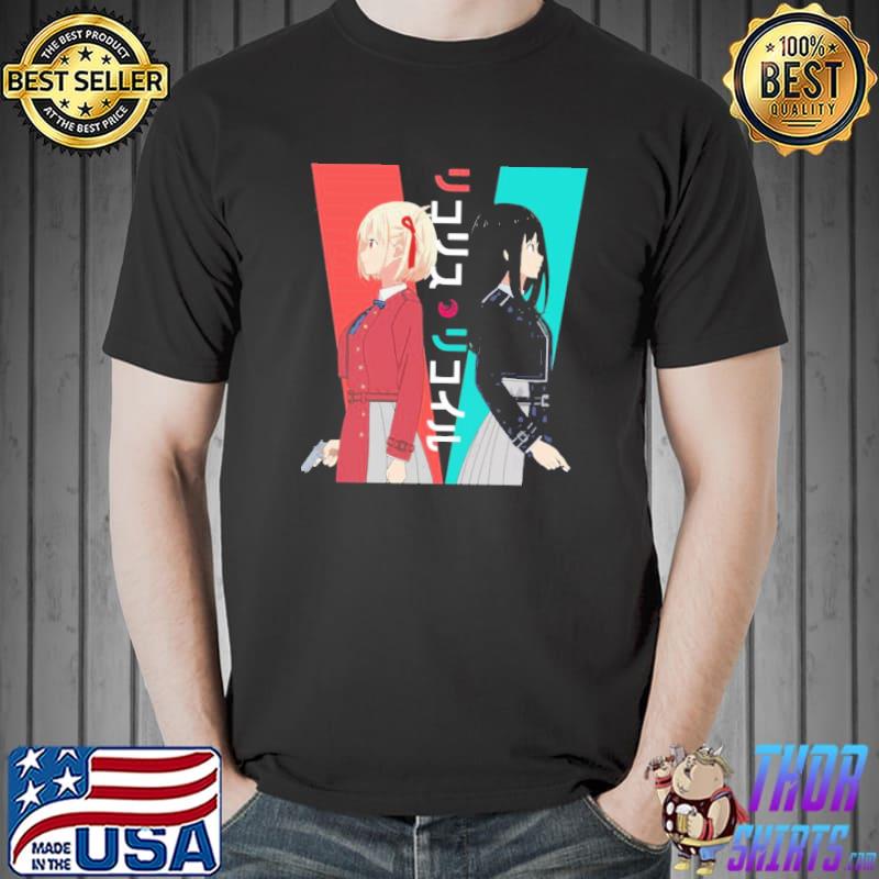 Cafe lycoreco's chisato and takina lycoris recoil anime shirt