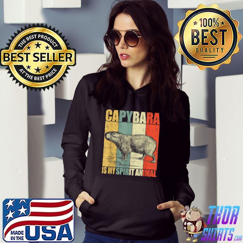 Capybara Is My Spiril Animal Vintage Capybara Student T-Shirt Hoodie