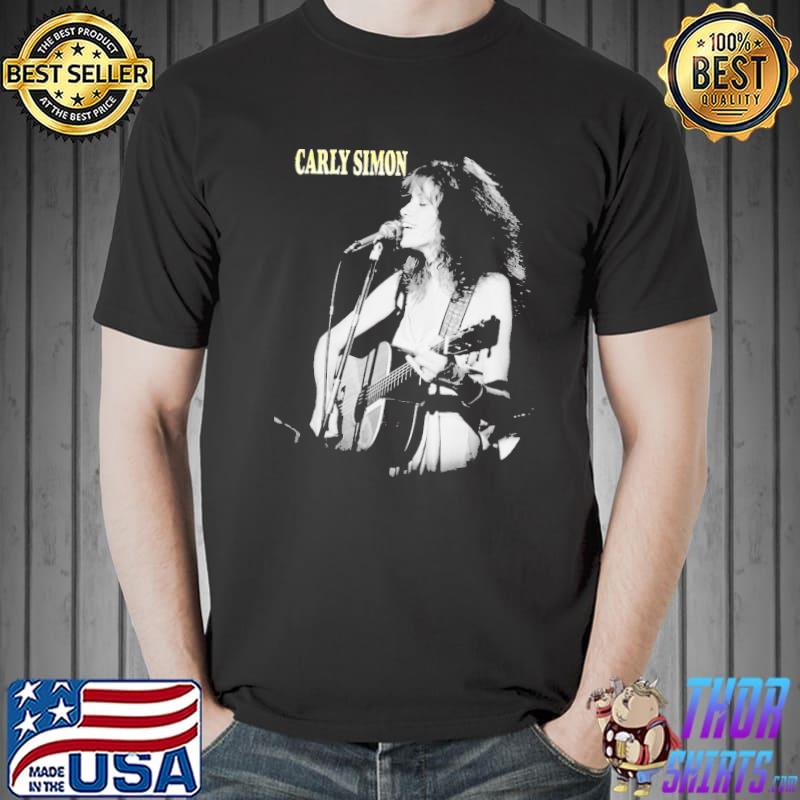 Carly simon playing guitar retro 90s music shirt