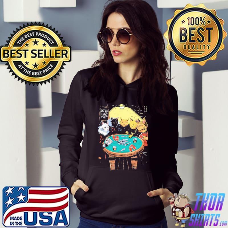 Cats playing poker game trending classic s Hoodie