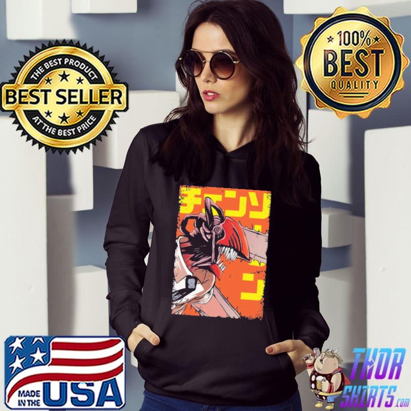 Chainsaw man warrior denjI distressed design s Hoodie