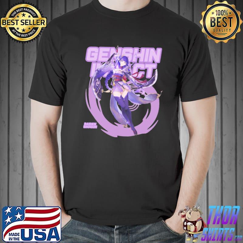 Character design raiden shogun genshin impact shirt