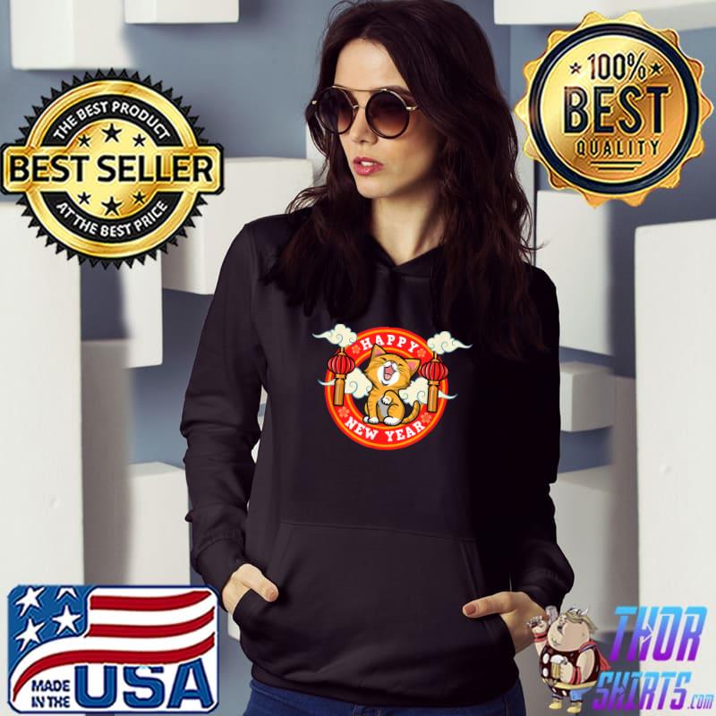 Chinese Vietnamese New Year 12 Zodiacs Calligraphy Cat T-Shirt Hoodie
