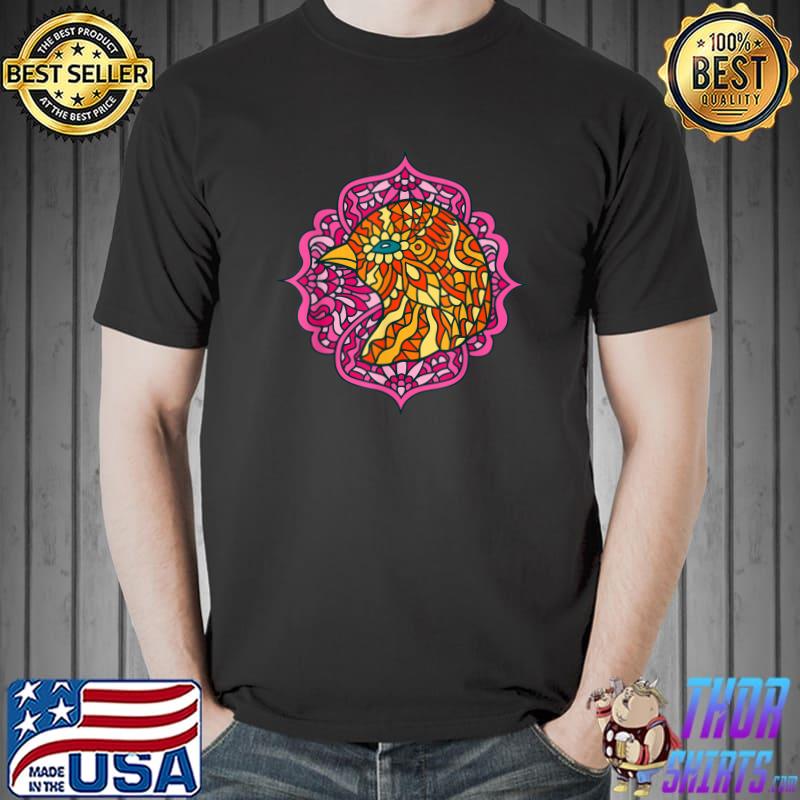 Colourful Dove Mosaic Mandala T-Shirt