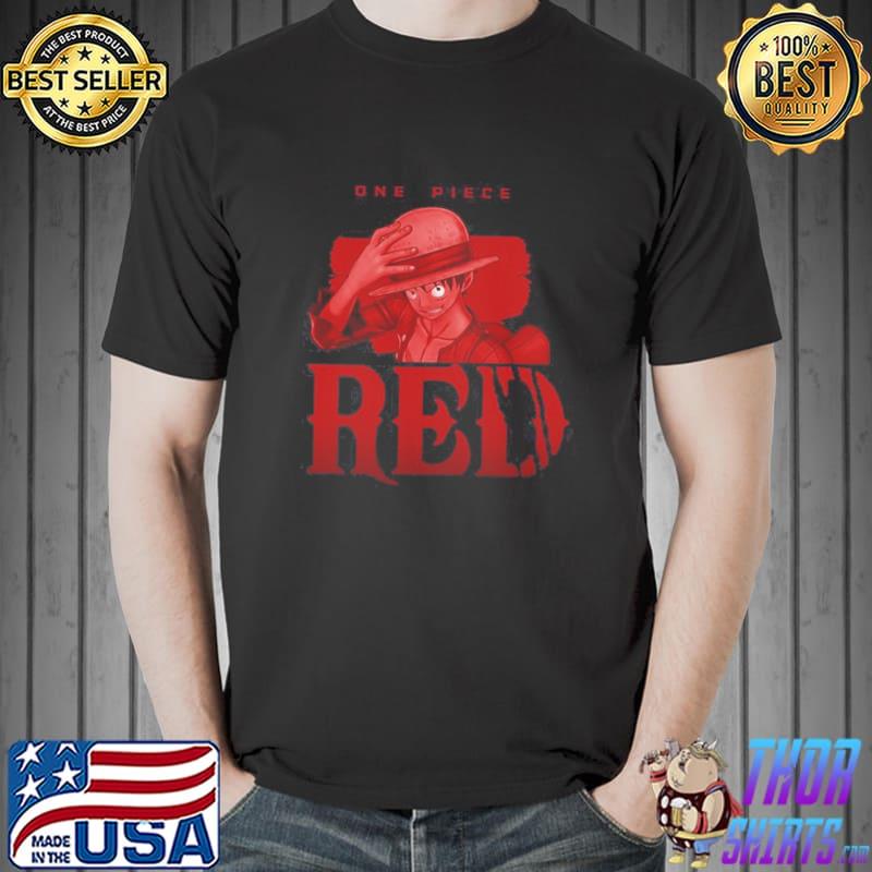 Coming up one piece film red artwork shirt