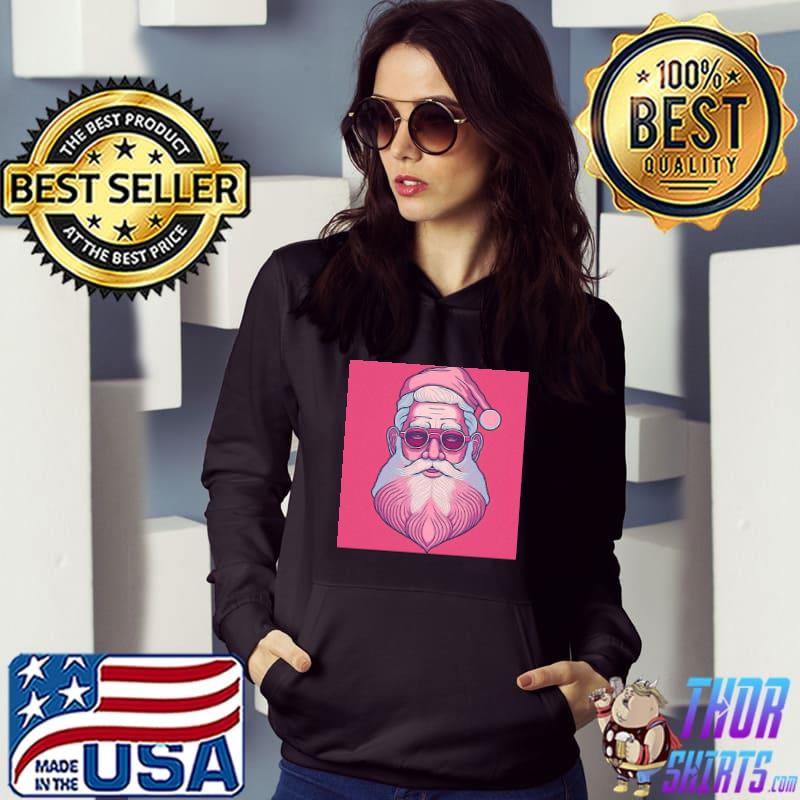 Cool face pink santa claus christmas trending classic s Hoodie