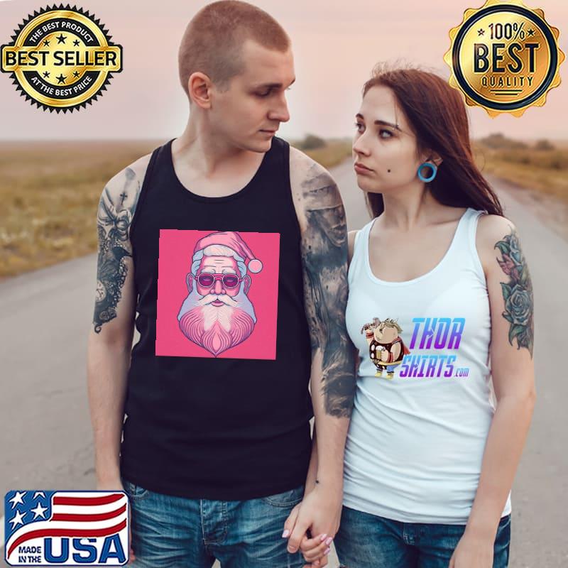 Cool face pink santa claus christmas trending classic s Tank Top