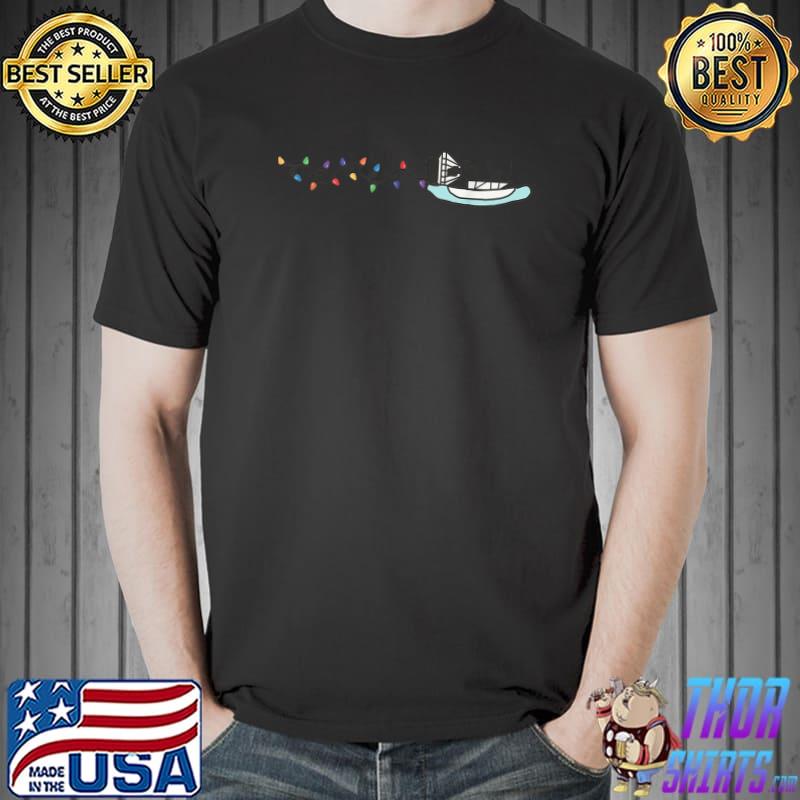 Cooter Canoe Lights Christmas Registered Nurse Xmas Holiday T-Shirt