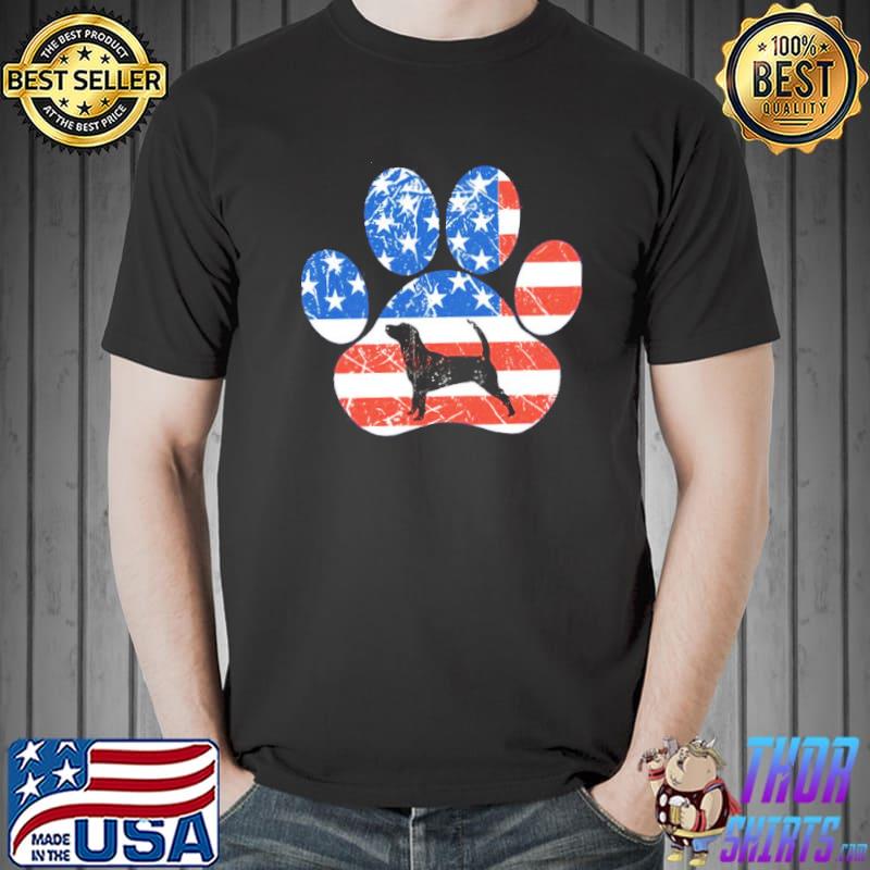 CorgI dog American flag dog paw trending classic shirt