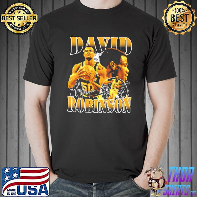 David robinson basketball yellow design 90s classic shirt