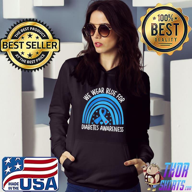 Diabetes awareness in november we wear ribbon blue s Hoodie