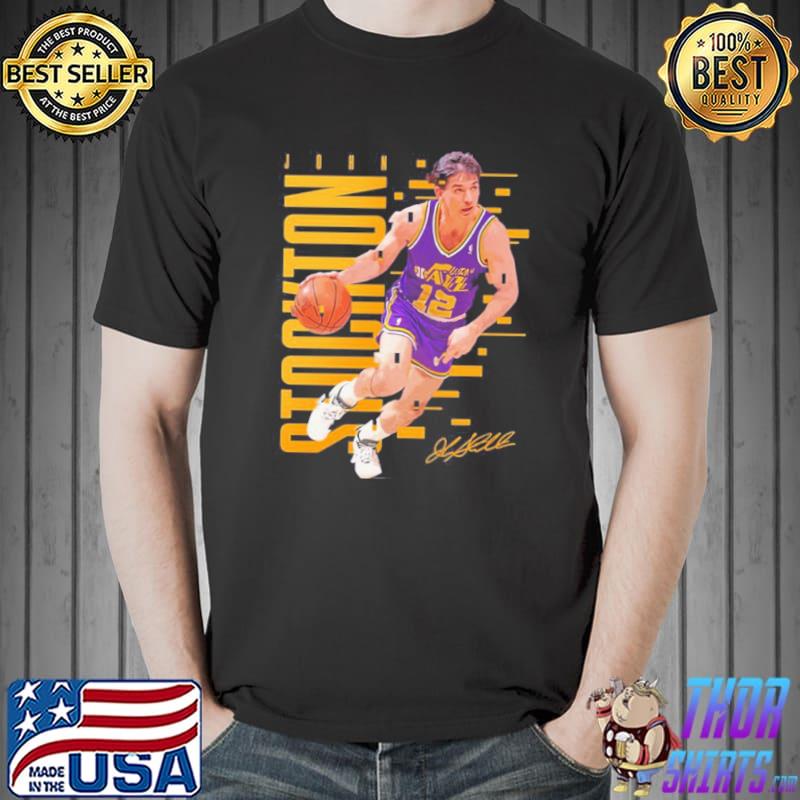 Digital design john stockton basketball shirt