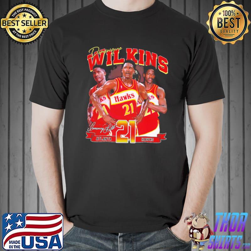 Dominique wilkins basketball signature vintage classic shirt