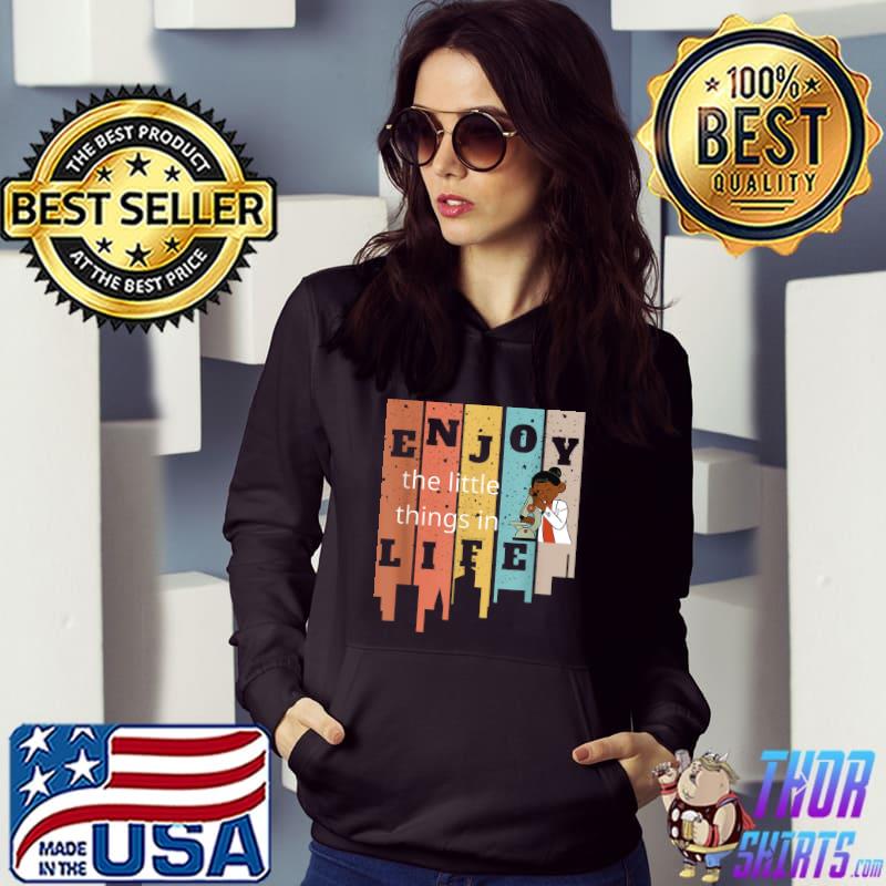 Enjoy The Little Things In Life Biology Biologist Microscope Lab Vintage T-Shirt Hoodie