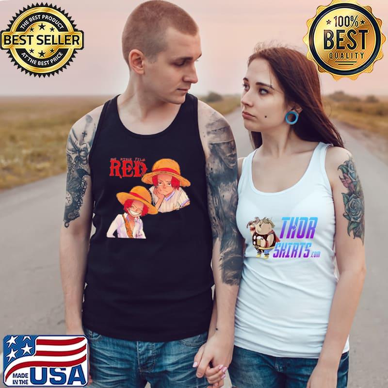 Fanart of red hair boy character one piece film red s Tank Top