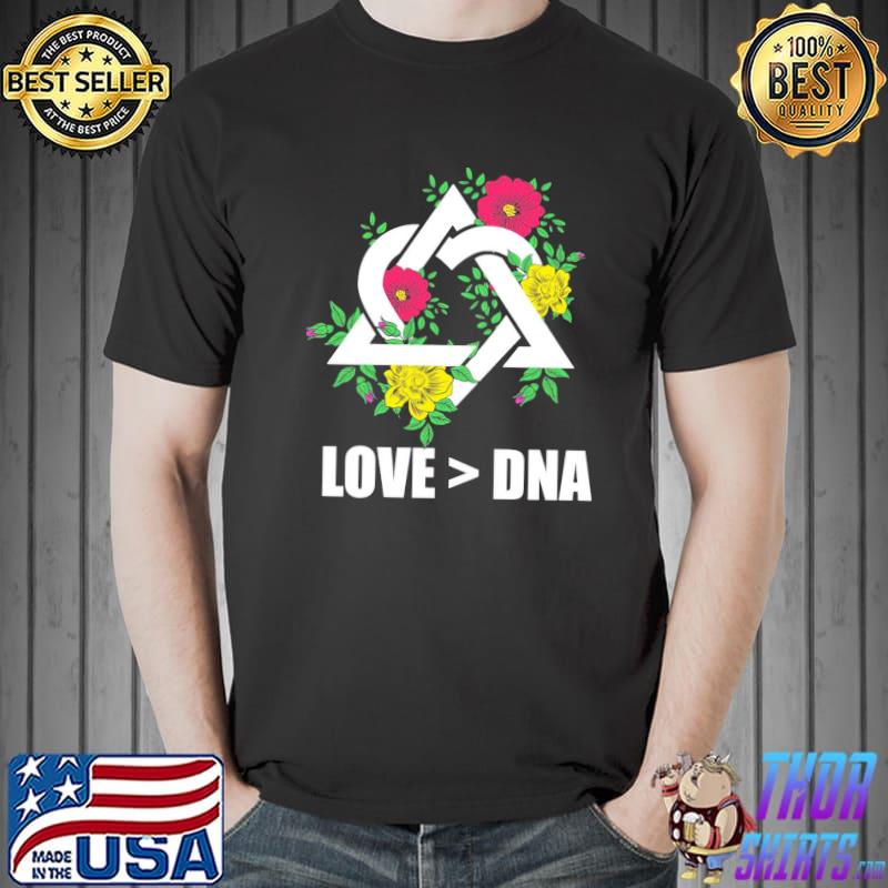 Floral adoption announcement day family gifts DNA symbol classic shirt