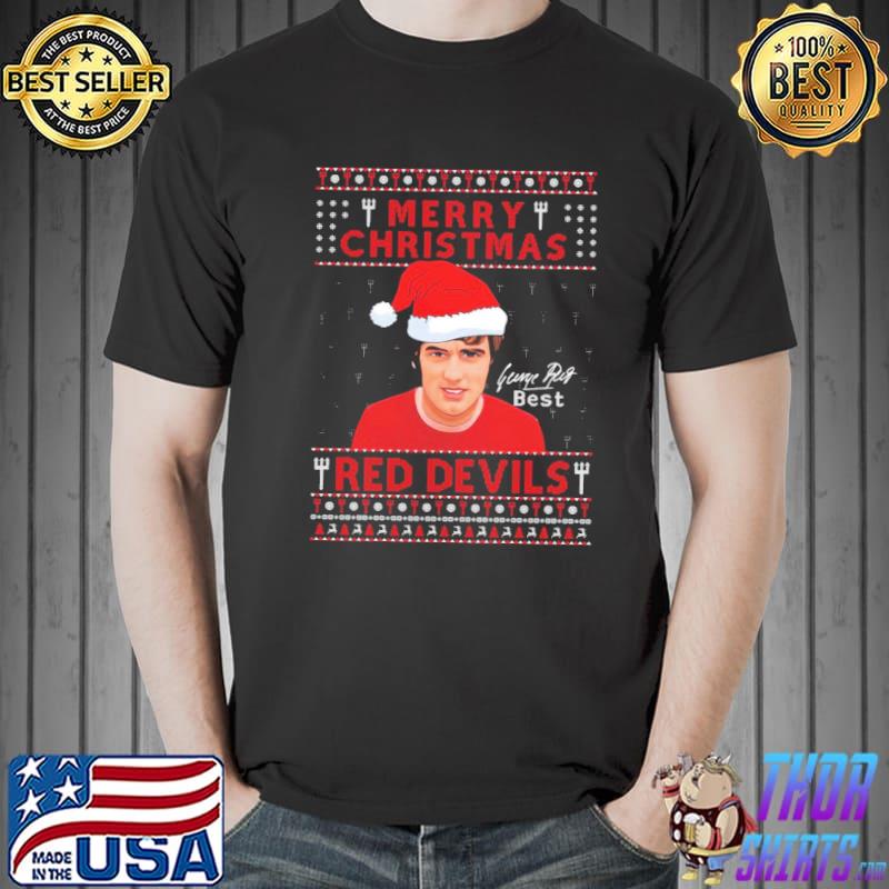 George best manchester united merry christmas red devils shirt